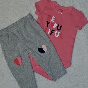 Carter's 6 month baby girl outfit set. NWOT